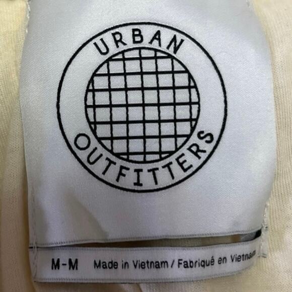 Urban Outfitters Clara Cream White Teddy Fleece Full Zip Moto Coat Jacket Size M - Picture 4 of 5